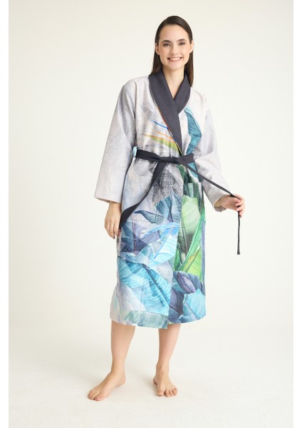 Desenli Baskılı Bornoz