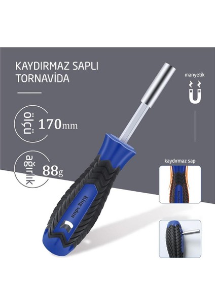 Uf-Tools KS-800170 Hassas 170 Parça Bits Uçlu Tornavida Seti