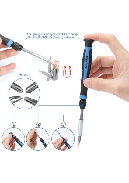 Uf-Tools KS-800170 Hassas 170 Parça Bits Uçlu Tornavida Seti