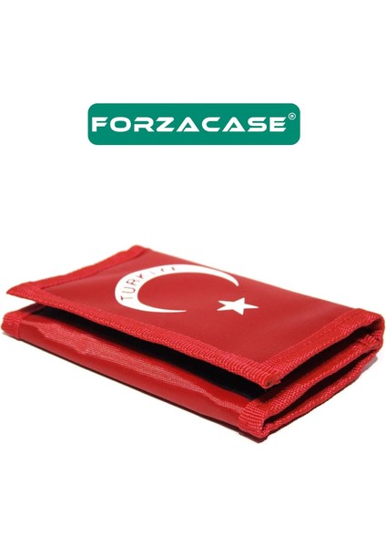 4 Göz Iç Fermuarlı Cırt Kapamalı Kırmızı Asker Cüzdanı Türkiye Bayrak Desen - FC728 fırsatları