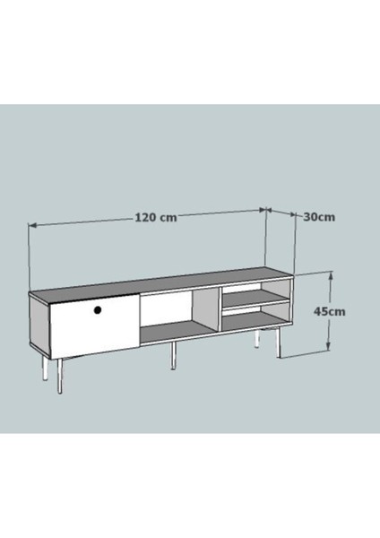 Lipadh Tv Ünitesi Ceviz-Beyaz