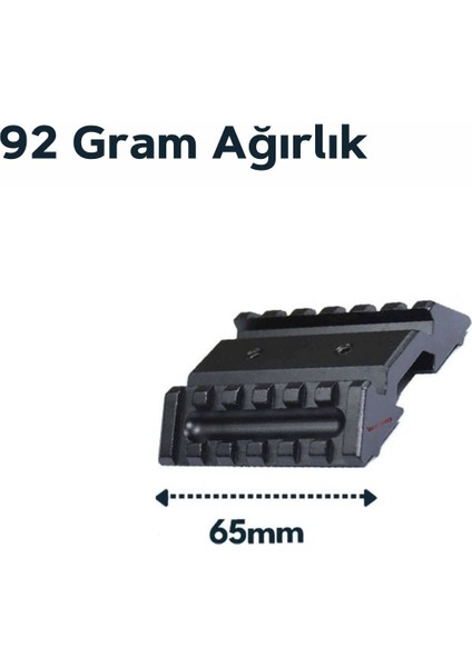 Tactical Dual 45° Offset Raylı Picatinny Montaj Ayağı