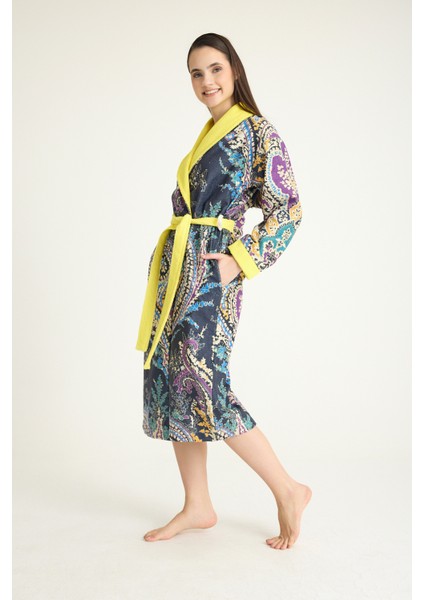 Desenli Baskılı Bornoz