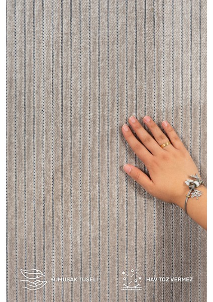 Ada Kaymaz Taban Yıkanabilir Dokuma Bej Kilim Yolluk 404 modelleri