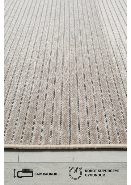 Ada Kaymaz Taban Yıkanabilir Dokuma Bej Kilim Yolluk 404 fırsatları