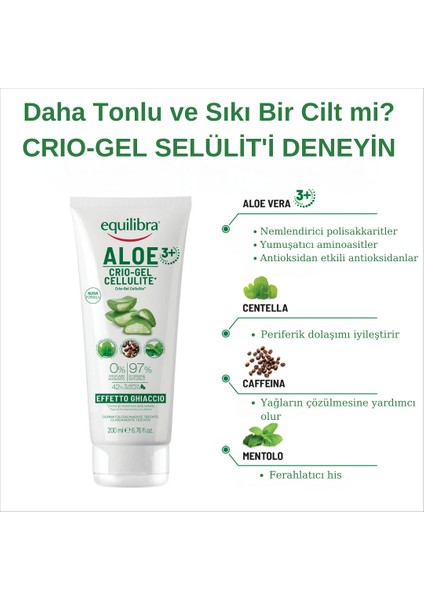 Aloe Crio-Gel Cellulite + Youth Passport Portakal & Peeling Duş Jeli Set | Canlandırıcı ve Selülıt Karşıtı Bakım Seti