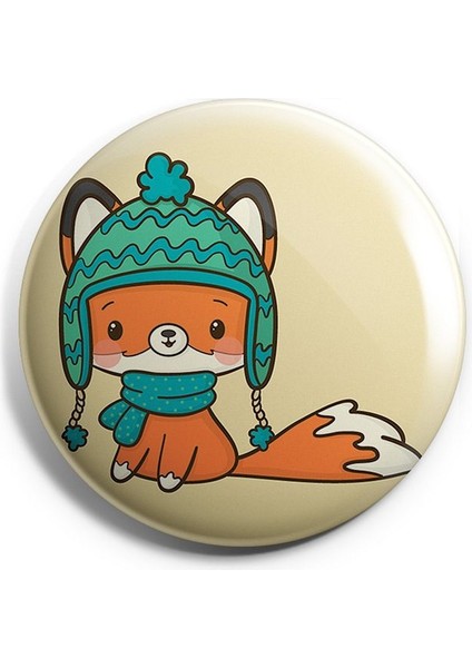 Major Selection Sevimli Tilki V2 Iğneli Çanta Rozeti