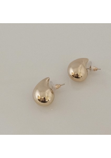 Pirinç Gold Renk Damla Küpe