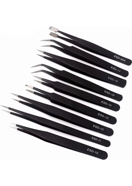 Ks-Esd-9 Paslanmaz Çelik Antistatik 9 Parça Cımbız Seti fiyatları