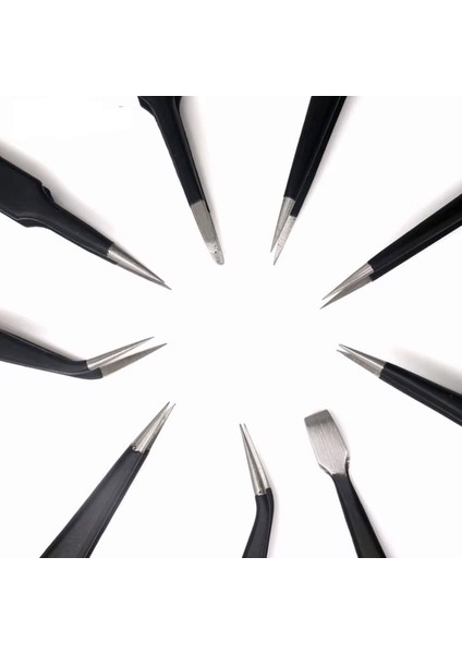 Ks-Esd-9 Paslanmaz Çelik Antistatik 9 Parça Cımbız Seti fırsatları