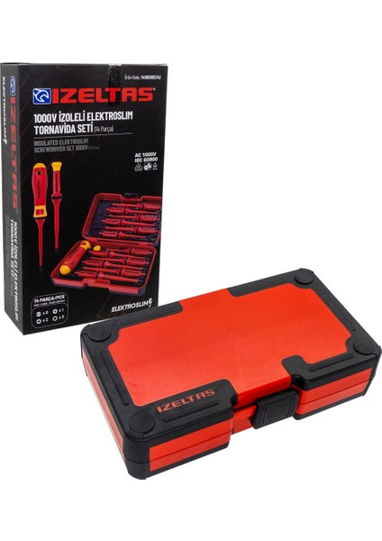 Izeltaş 1000V Izoleli Elektro Slim Tornavida Seti 14 Parça