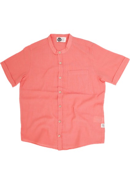 Çocuk Keten Kısa Kollu Gömlek