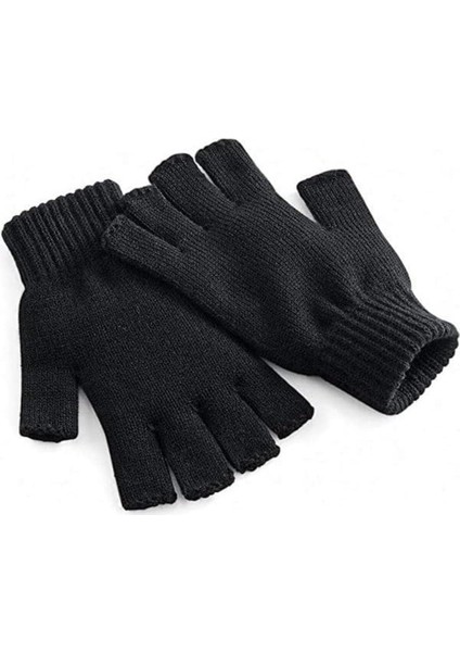 Koza Tekstil Kesik Eldiven Siyah