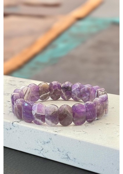 Rolex Tasarım Karlı Ametist Bileklik