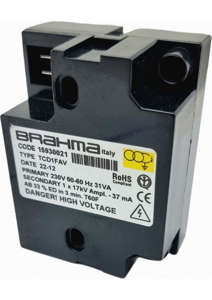 TCD1FAV Elektronik Ateşleme Transformatörü 15930021 230V 50-60Hz 31VA 1 x 17KV 33%