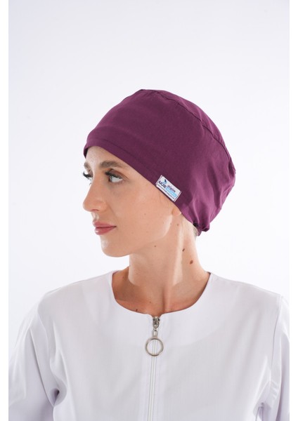 Düz Mürdüm Renk Doktor Hemşire Aşçı Hastane Medikal Cerrahi Bone