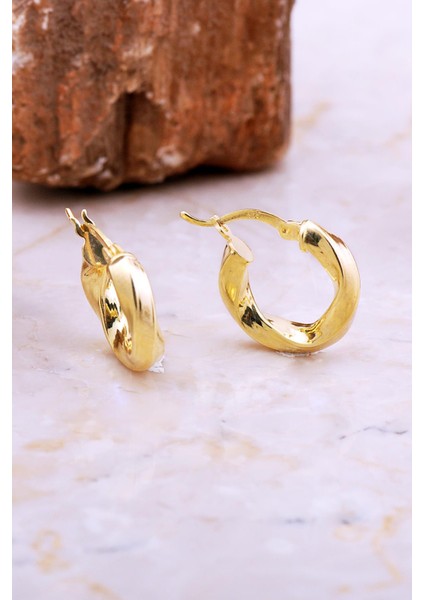 17 mm Kalın Burgu Altın Kaplama Gümüş Halka Küpe 7045 fiyatları