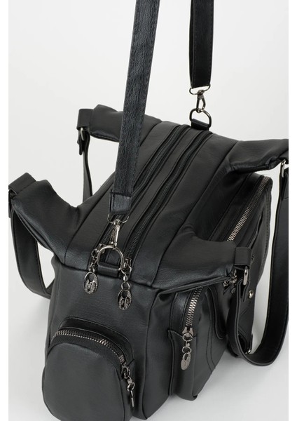 Kadın Çok Bölmeli Yıkama Deri El Omuz Çantası