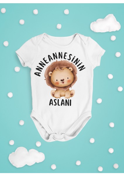 Anneannesinin Aslanı Bebek Body Kısa Kollu Badi Çıtçıtlı Zıbın Organik %100 Pamuk fiyatları