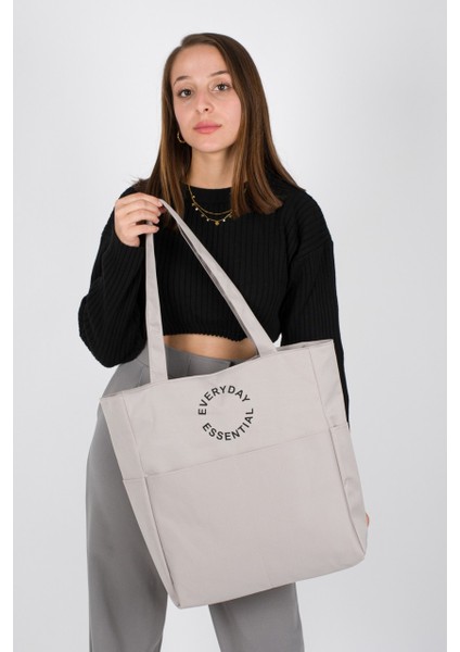 Patlı Kadın Shopper Omuz Çantası
