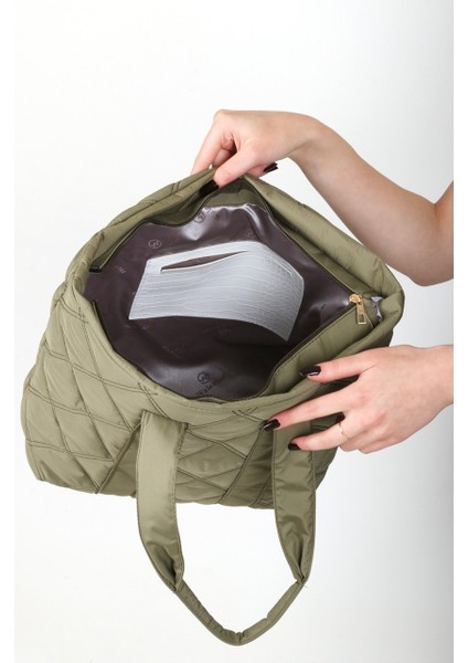 Patlı Kadın Shopper Omuz Çantası