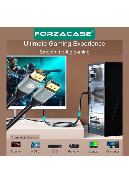 Dp To Dp Kablo 8k 60hz / 4K 144hz Görüntü Aktarıcı Kablo 1,5 Metre - FC749 fiyatları