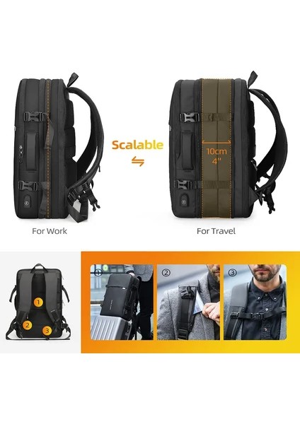 Su Geçirmez Genişletilebilir Bilgisayar ve Seyahat Çantası (Yurt Dışından) modelleri