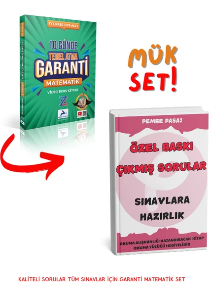 Paraf Yayınları Z Takım Matematik - 10 Günde Temel Atma Garanti Video Ders Kitabı - Pembe Pasaj Özel Baskı Çıkmış Sorular