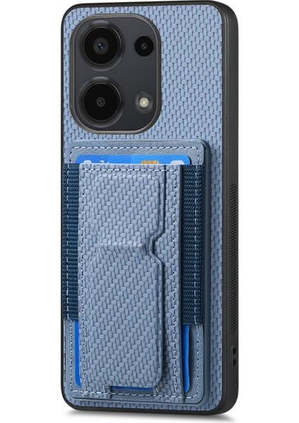 Xiaomi Redmi Note 13 Pro 4g Kılıf Kart Tutucu Deri Kaplama Telefon Kapağı-Mavi (Yurt Dışından) fiyatları