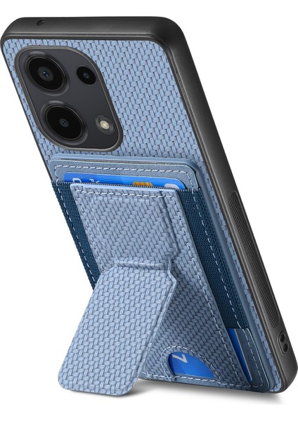 Xiaomi Redmi Note 13 Pro 4g Kılıf Kart Tutucu Deri Kaplama Telefon Kapağı-Mavi (Yurt Dışından) modelleri