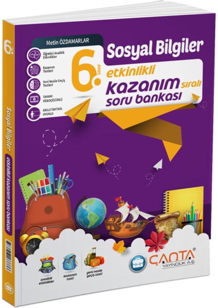 Çanta Yayınları 6. Sınıf Sosyal Bilgiler Etkinlikli Kazanım Soru Bankası