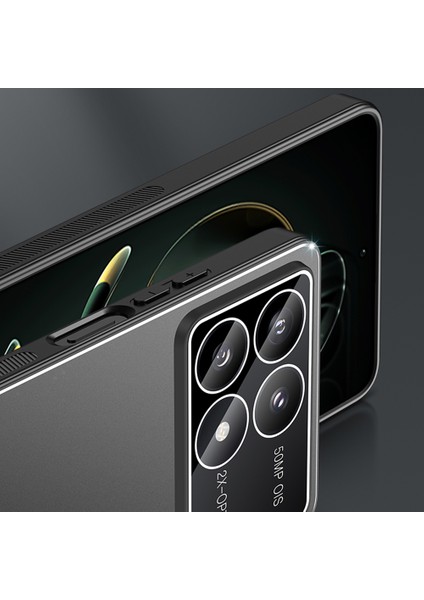 Anti-Düşen Telefon Kılıfı Için Xiaomi Poco F6 Pro 5g Kılıf Mat Metal Arka Pc+Tpu Telefon Kapağı-Siyah+Gümüş (Yurt Dışından) fiyatları