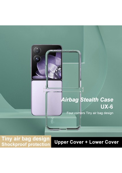 Anti-Düşen Telefon Kılıfı Için Xiaomi Mix Flip 5g Kılıf Hava Yastıkları Koruma Temizle Tpu Telefon Kapağı (Yurt Dışından)