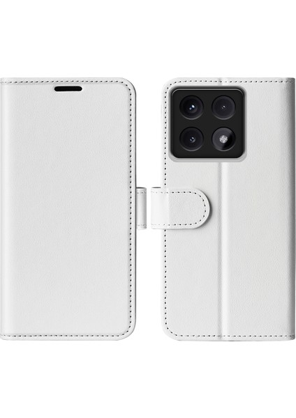 Xiaomi 14T Cüzdan Kılıfı Için Anti-Düşme Telefon Kılıfı Crazy Horse Doku Standı Deri Telefon Kapağı-Beyaz (Yurt Dışından)