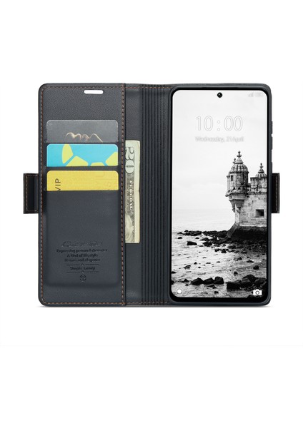 Anti-Düşen Telefon Kılıfı Xiaomi Redmi 13 5g/4g Kılıf Rfıd Engelleme Parlak Stand Telefon Kapağı-Siyah (Yurt Dışından) fiyatları