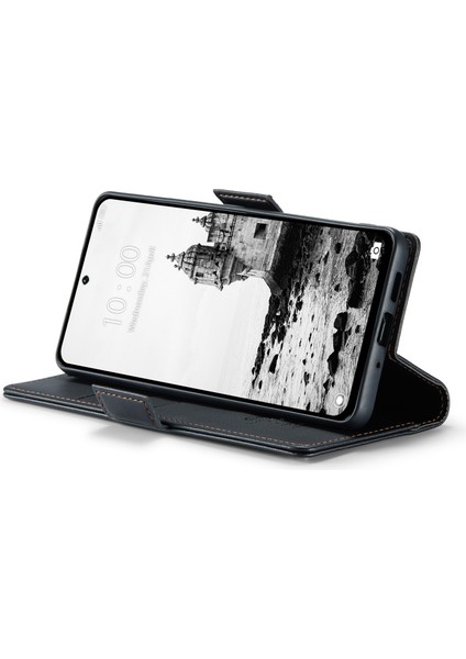 Anti-Düşen Telefon Kılıfı Xiaomi Redmi 13 5g/4g Kılıf Rfıd Engelleme Parlak Stand Telefon Kapağı-Siyah (Yurt Dışından) modelleri