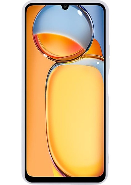 Anti-Düşen Telefon Kılıfı Xiaomi Poco C65 4g Tpu Kılıf Temperli Cam-Şeffaf Beyaz ile Elektroliz Çerçeve (Yurt Dışından)