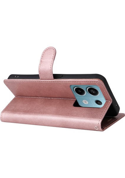 Anti-Düşen Telefon Kılıfı Deri Serisi Xiaomi Poco X6 5g Kılıf Halkalı Telefon Kılıfı Kapak Kart Tutucu Para Kese-Gül Altın (Yurt Dışından) fırsatları