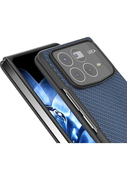 Anti-Düşen Telefon Kılıfı Için Xiaomi Mix Fold 4 5g Durumda Karbon Fiber Doku Pu + Pc Telefon Kapağı-Bebek Mavisi (Yurt Dışından) fırsatları