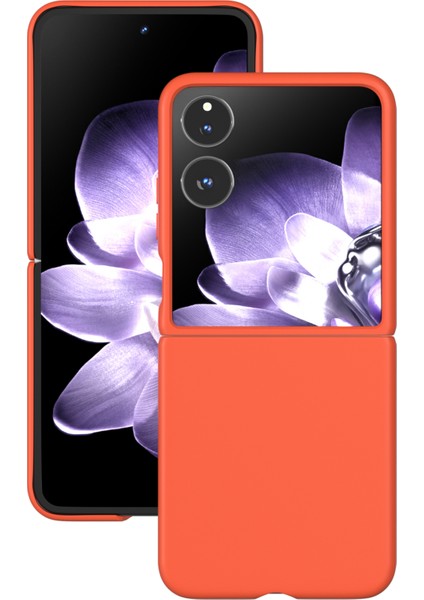 Anti-Düşen Telefon Kılıfı Için Xiaomi Mix Flip 5g Kılıf Sert Pc Koruyucu Telefon Kapak Cilt Dokunmatik Duygu-Turuncu (Yurt Dışından) indirimleri
