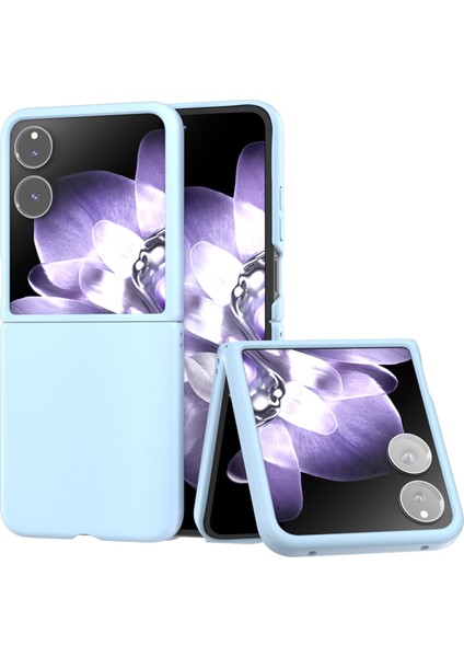 Anti-Düşen Telefon Kılıfı Için Xiaomi Mix Flip 5g Kılıf Sert Pc Koruyucu Telefon Kapak Cilt Dokunmatik Duygu-Bebek Mavisi (Yurt Dışından)