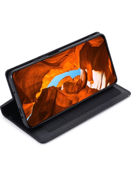 Anti-Düşen Telefon Kılıfı Xiaomi Poco F6 Pro 5g Kılıf Cüzdan Deri Telefon Kapağı Rfıd Engelleme-Siyah (Yurt Dışından) modelleri