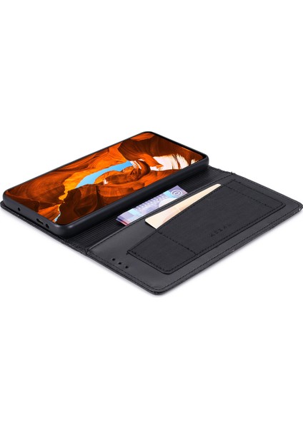 Anti-Düşen Telefon Kılıfı Xiaomi Poco F6 Pro 5g Kılıf Cüzdan Deri Telefon Kapağı Rfıd Engelleme-Siyah (Yurt Dışından) fırsatları