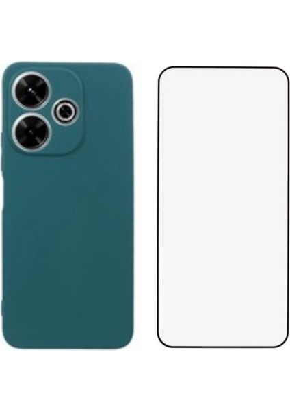 Anti-Düşen Telefon Kılıfı Xiaomi Redmi 13 5g/4g Kılıf Ekran Filmi Yumuşak Astar Tpu Kapak-Ordu Yeşil (Yurt Dışından)