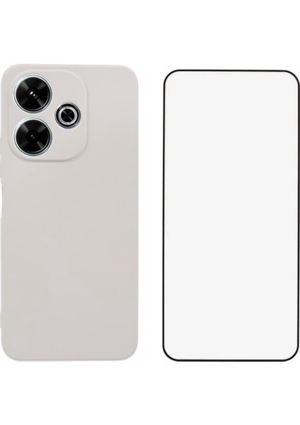 Anti-Düşme Telefon Kılıfı Xiaomi Redmi 13 5g/4g Kılıf Ekran Filmi Yumuşak Astarlı Tpu Kapak-Beyaz (Yurt Dışından)