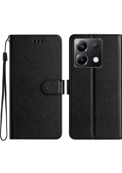 Anti-Düşen Telefon Kılıfı Xiaomi Poco X6 5g Cüzdan Kılıf Deri Folyo Telefon Kapağı Manyetik Toka-Siyah (Yurt Dışından)