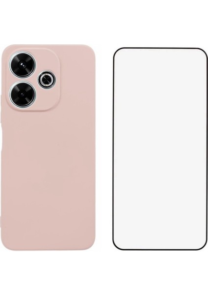 Anti-Düşen Telefon Kılıfı Xiaomi Redmi 13 5g/4g Kılıf Ekran Filmi Yumuşak Astarlı Tpu Kapak-Pembe (Yurt Dışından)