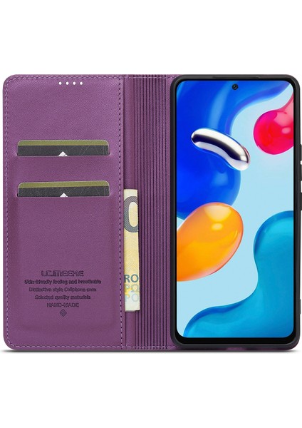 Anti-Düşen Telefon Kılıfı Için Xiaomi Redmi Not 12 Pro 4g Kılıf Pu Deri Cüzdan Halkalı Telefon Kılıfı Kapak-Mor (Yurt Dışından) fiyatları
