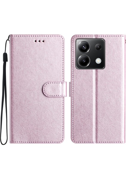 Anti-Düşen Telefon Kılıfı Için Xiaomi Poco X6 5g Cüzdan Kılıf Deri Folio Telefon Kapak Manyetik Toka-Açık Mor (Yurt Dışından)