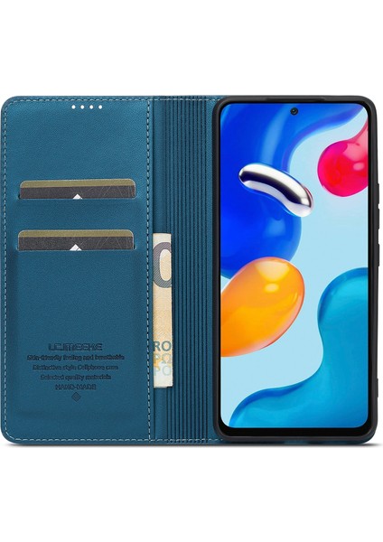 Anti-Düşen Telefon Kılıfı Için Xiaomi Redmi Not 12 Pro 4g Kılıf Pu Deri Cüzdan Halkalı Telefon Kılıfı Kapak-Mavi (Yurt Dışından) fiyatları